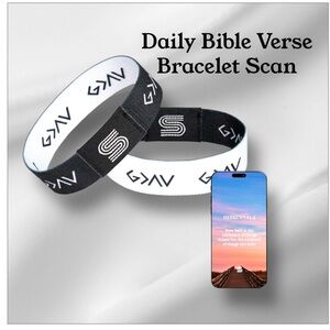 Black and White Daily Bible Verse Bracelet